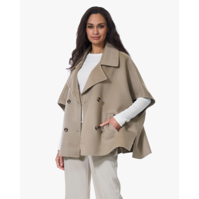 Alter Ego Elin Oversized Wolmix Mantel Kaki
