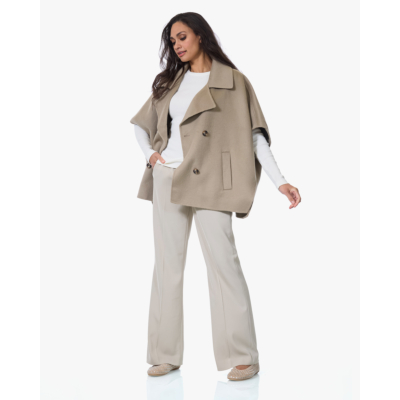 Alter Ego Elin Oversized Wolmix Mantel Kaki