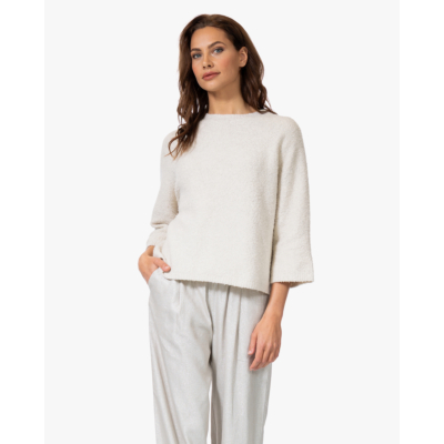no man's land Bouclé Katoenmix Trui Silver Line