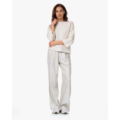 no man's land Bouclé Katoenmix Trui Silver Line