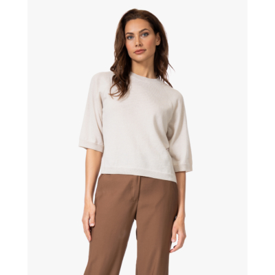 no man's land Wol-Cashmere Raglan Trui Soft Dune