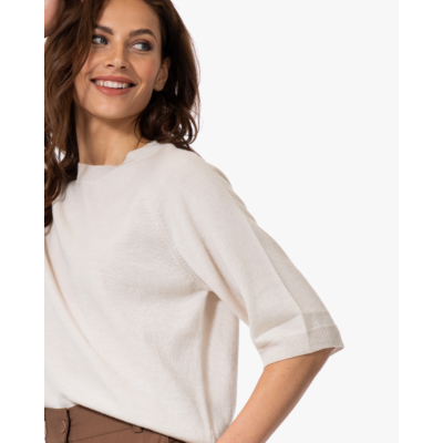 no man's land Wol-Cashmere Raglan Trui Soft Dune