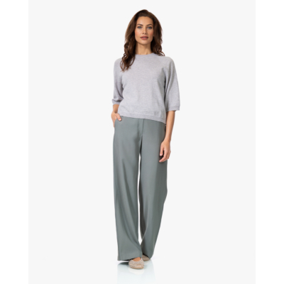 no man's land Wol-Cashmere Raglan Trui Pebble Grey