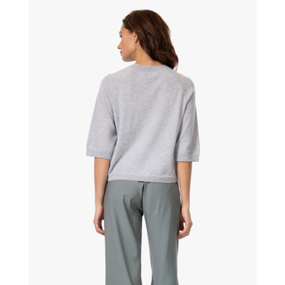 no man's land Wol-Cashmere Raglan Trui Pebble Grey