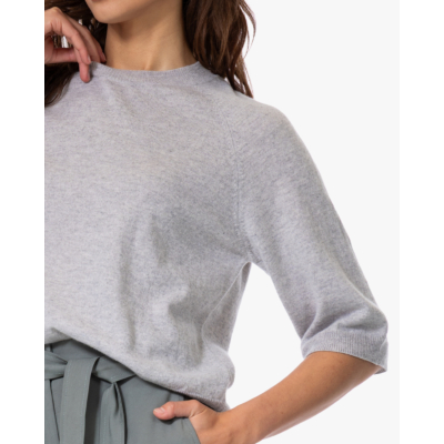 no man's land Wol-Cashmere Raglan Trui Pebble Grey