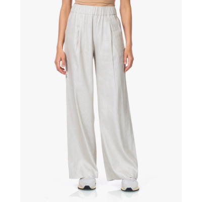 no man's land Linnenmix Pantalon met Lurex Silver Line