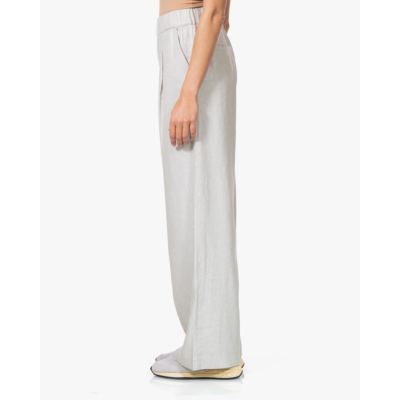 no man's land Linnenmix Pantalon met Lurex Silver Line