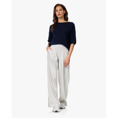 no man's land Linnenmix Pantalon met Lurex Silver Line