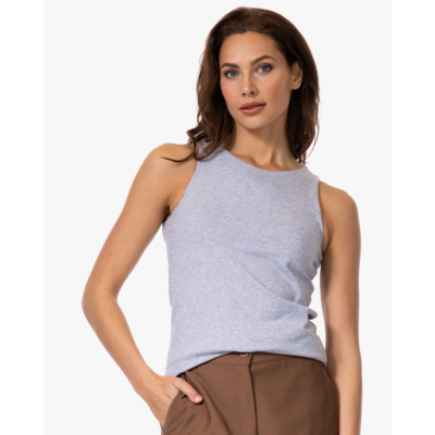 no man's land Dubbellaagse Tanktop Grijs Mêlee