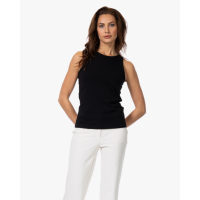no man's land Dubbellaagse Tanktop Zwart