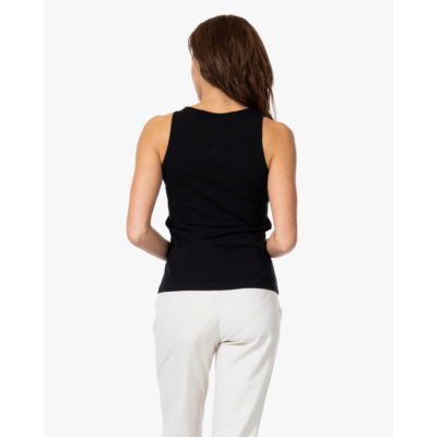 no man's land Dubbellaagse Tanktop Zwart