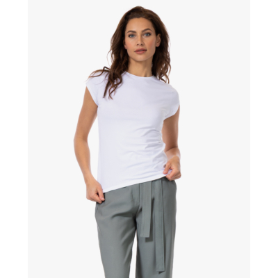 no man's land T-shirt met Kapmouw Wit