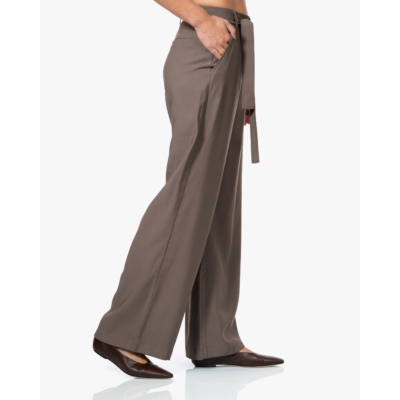 no man's land Twill Pantalon met Ceintuur Soft Bark