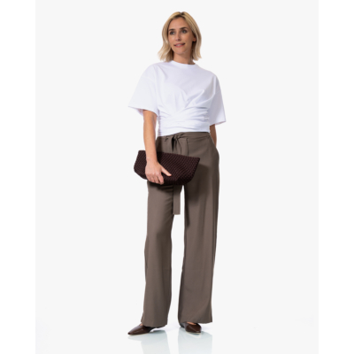 no man's land Twill Pantalon met Ceintuur Soft Bark