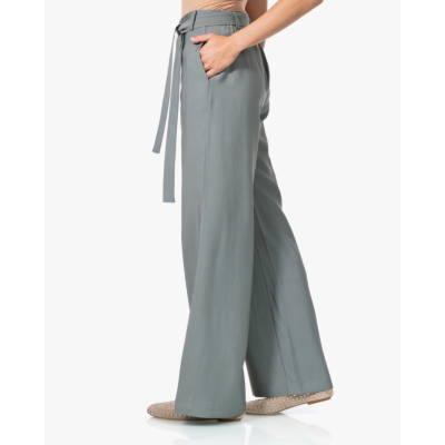 no man's land Twill Pantalon met Ceintuur Sage