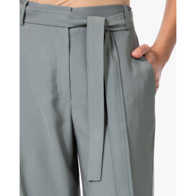 no man's land Twill Pantalon met Ceintuur Sage