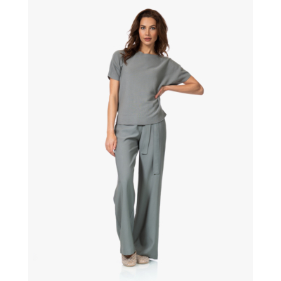 no man's land Twill Pantalon met Ceintuur Sage