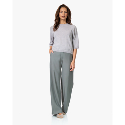 no man's land Twill Pantalon met Ceintuur Sage