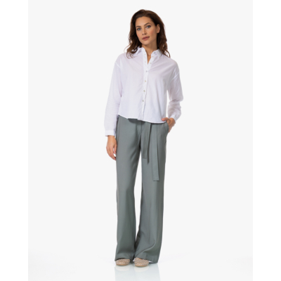 no man's land Katoen Voile Blouse Wit