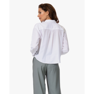no man's land Katoen Voile Blouse Wit