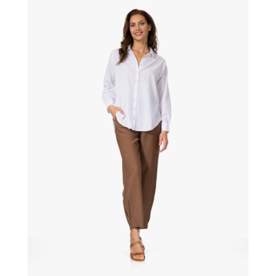 no man's land Voile Katoen Blouse Wit