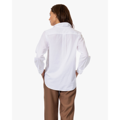 no man's land Voile Katoen Blouse Wit