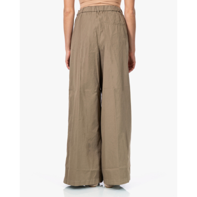 Pomandère Katoenen Plooi Pantalon Camel