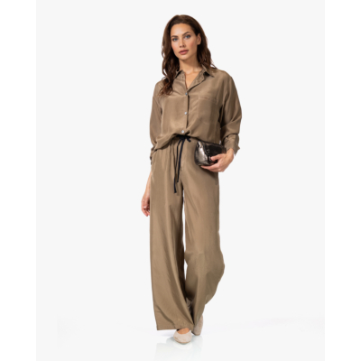 Pomandère Zijden Pull-on Pantalon Camel