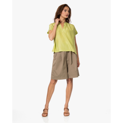 Pomandère Zijden Blouse Kiwi