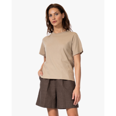 Pomandère Katoenen T-shirt Beige