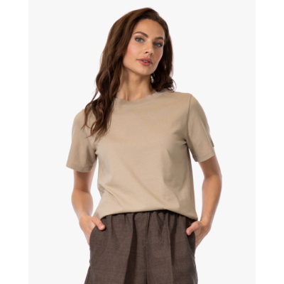 Pomandère Katoenen T-shirt Beige