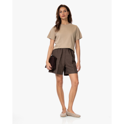 Pomandère Katoenen T-shirt Beige