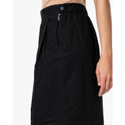 Pomandère Katoenen Plooi Pantalon Zwart