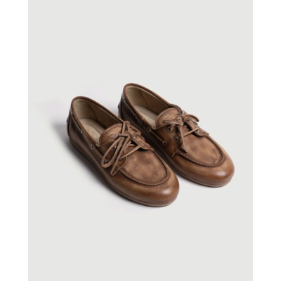 Posa Boat Loafer Brushed Brown