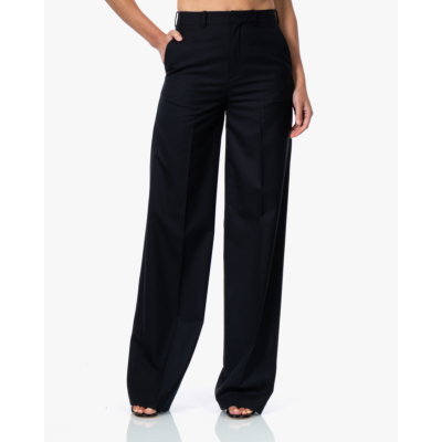 Herman Wide Leg Pantalon Zwart