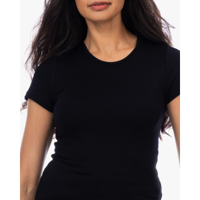 Majestic Filatures Soft Touch Slim Fit T-shirt Zwart