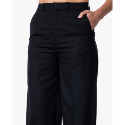Herman Wide Leg Pantalon Zwart