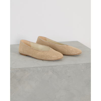Odare Lilly Suède Ballerina met strass details Taupe