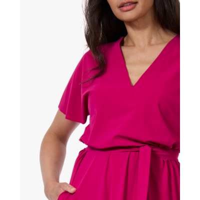 Japan TKY Yukijura Travel Jersey Jurk met Ceintuur Rose Sorbet