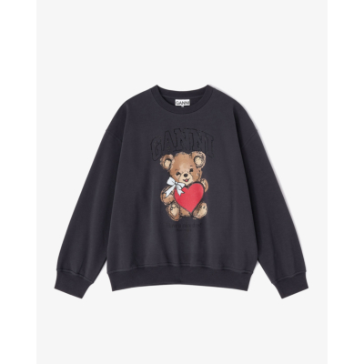Ganni Beer crewneck sweater grijs