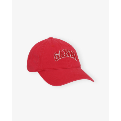 Ganni Canvas Cap Fiery Red