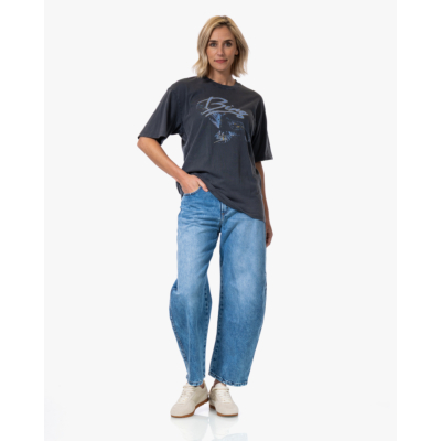 Anine Bing Kent T-Shirt Eagle Washed Black