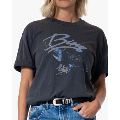 Anine Bing Kent T-Shirt Eagle Washed Black