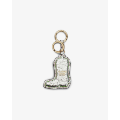 Ganni Western Boot Sleutelhanger In Metallic Multicolor