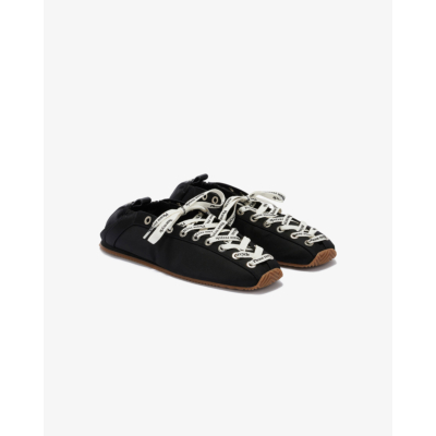 Ganni Sporty Lace-up Ballerina Zwart