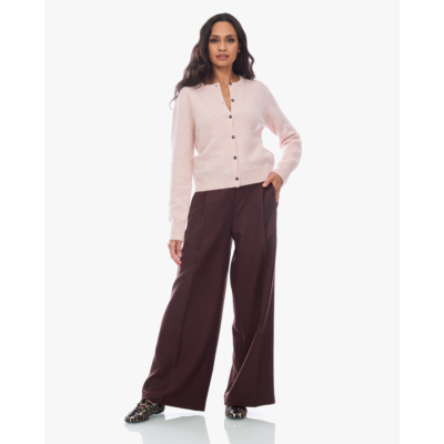Closed Wollen Doorknoop Vest Roze