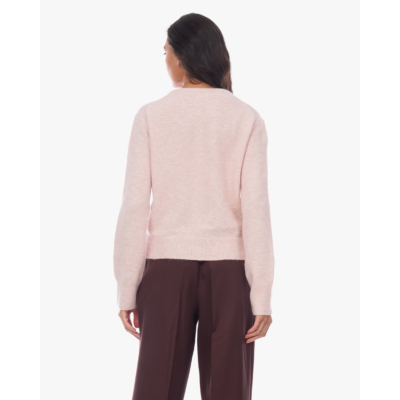 Closed Wollen Doorknoop Vest Roze