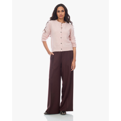 Closed Wollen Doorknoop Vest Roze