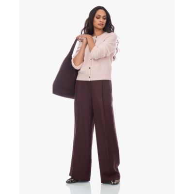 Closed Wollen Doorknoop Vest Roze