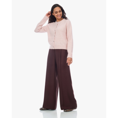 Closed Wollen Doorknoop Vest Roze